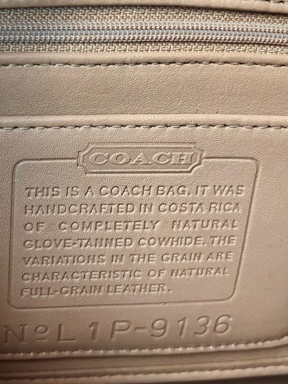 Vintage Coach Camel Legacy Zip
Hobo No. 9136 w/nickel
New without tags - Picture 3 of 16